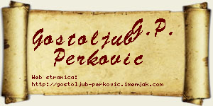 Gostoljub Perković vizit kartica